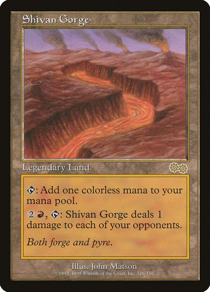Shivan Gorge [Urza's Saga] | Chromatic Games