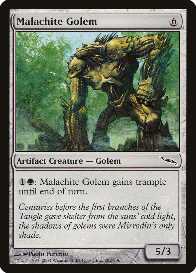 Malachite Golem [Mirrodin] | Chromatic Games