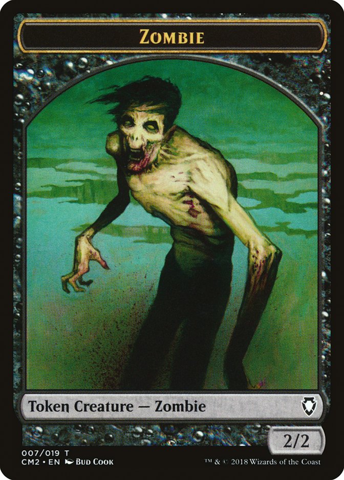 Zombie Token [Commander Anthology Volume II Tokens] | Chromatic Games