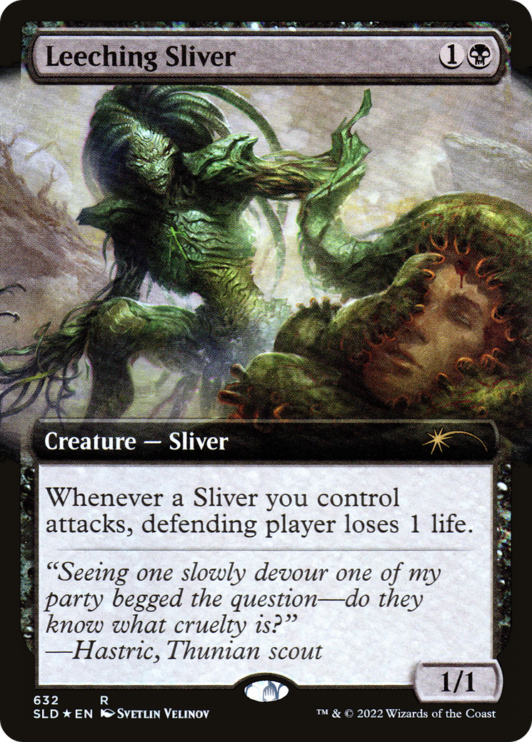 Leeching Sliver (Extended Art) [Secret Lair Drop Promos] | Chromatic Games