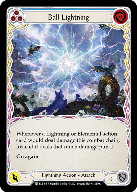 Ball Lightning (Blue) [ELE188] (Tales of Aria)  1st Edition Rainbow Foil | Chromatic Games