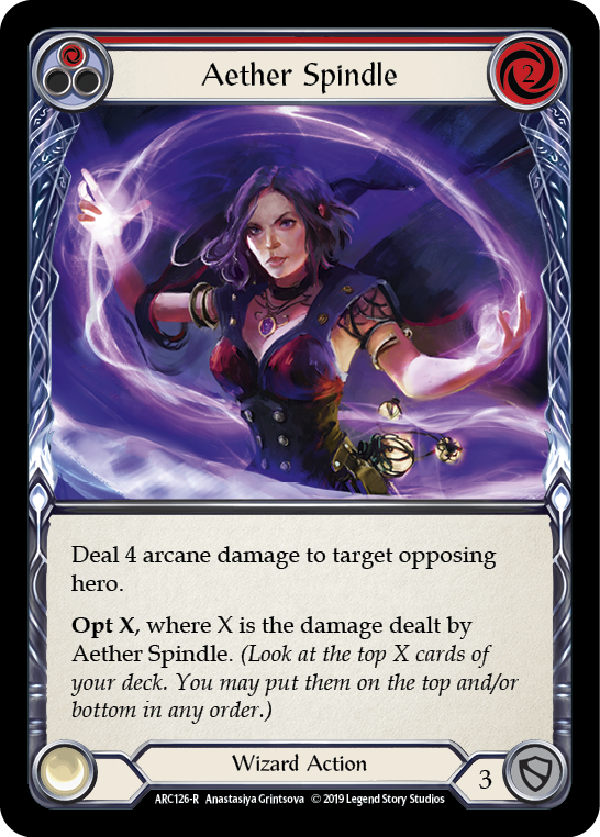 Aether Spindle (Red) [ARC126-R] (Arcane Rising)  1st Edition Normal | Chromatic Games