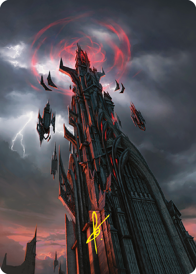 Barad-dur Art Card (Gold-Stamped Signature) [The Lord of the Rings: Tales of Middle-earth Art Series] | Chromatic Games