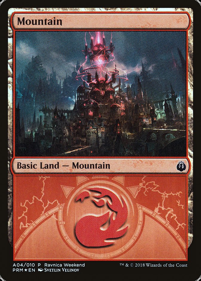 Mountain (A04) [Ravnica Allegiance Ravnica Weekend] | Chromatic Games