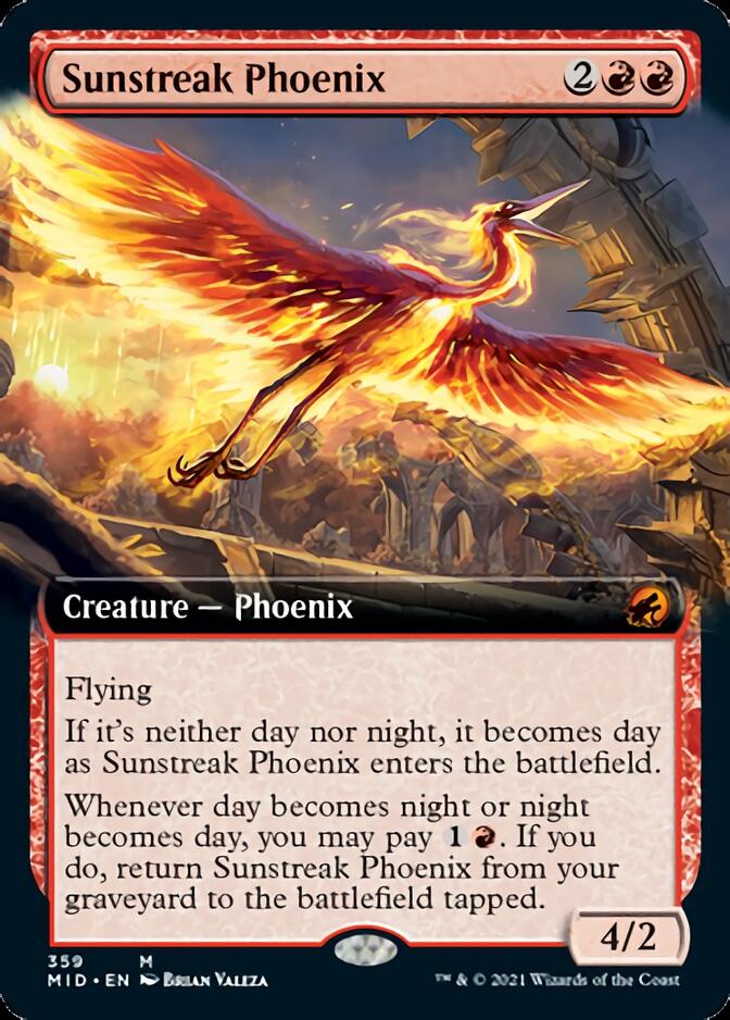 Sunstreak Phoenix (Extended Art) [Innistrad: Midnight Hunt] | Chromatic Games