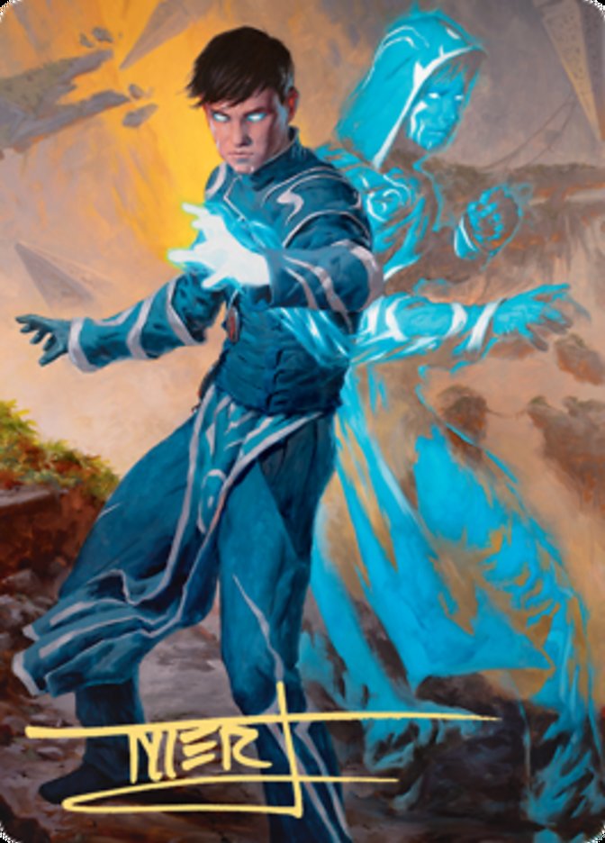 Jace, Mirror Mage 1 Art Card (Gold-Stamped Signature) [Zendikar Rising Art Series] | Chromatic Games