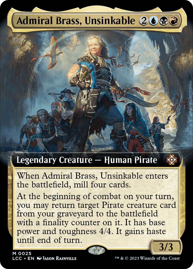 Admiral Brass, Unsinkable (Extended Art) [The Lost Caverns of Ixalan Commander] | Chromatic Games