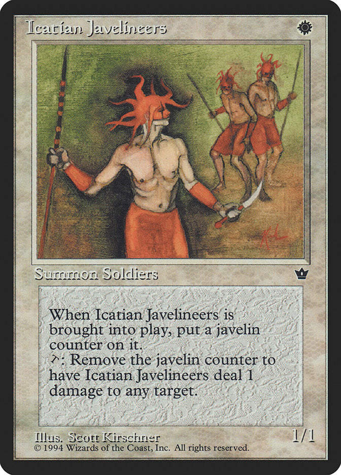 Icatian Javelineers (Scott Kirschner) [Fallen Empires] | Chromatic Games