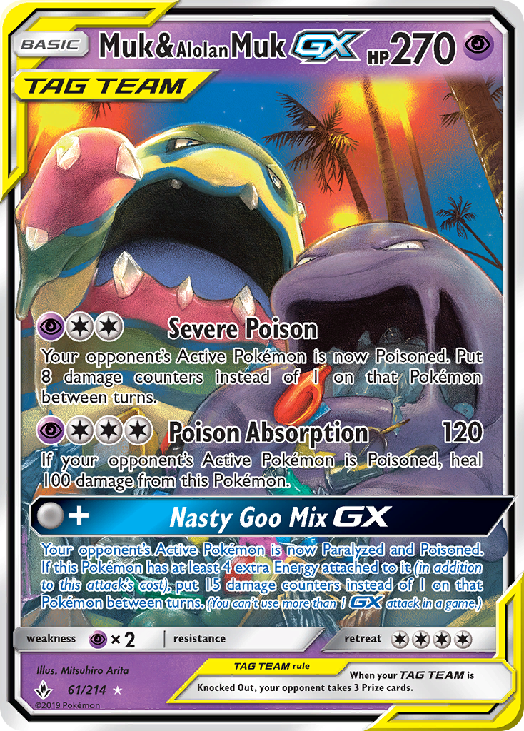 Muk & Alolan Muk GX (61/214) [Sun & Moon: Unbroken Bonds] | Chromatic Games