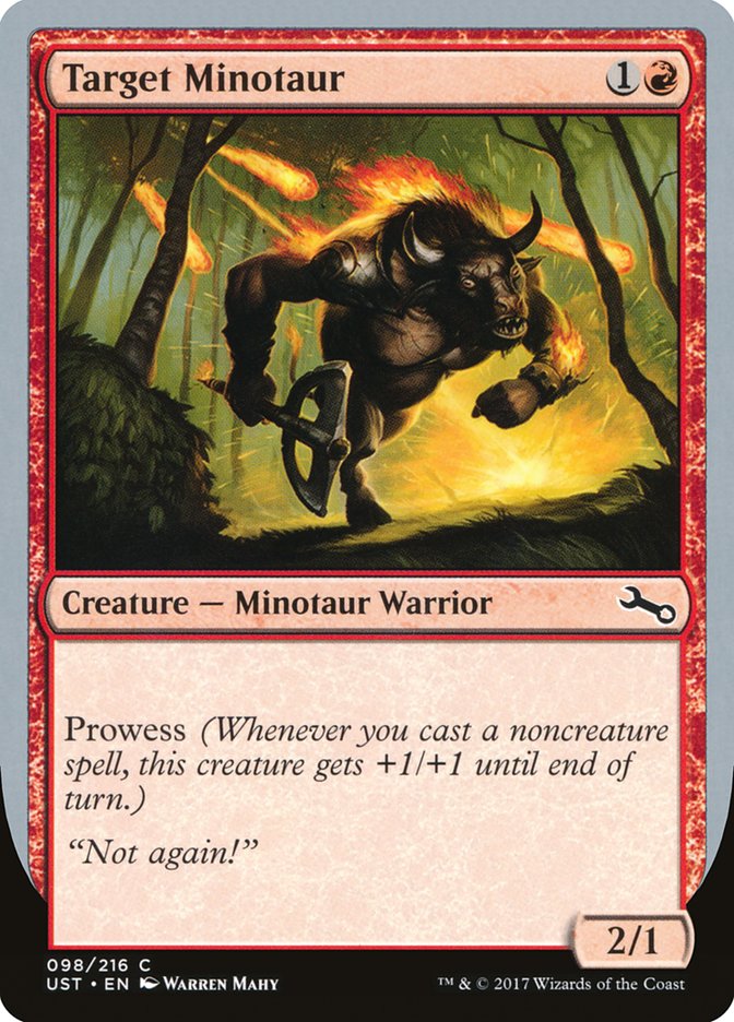 Target Minotaur (Fire Art) [Unstable] | Chromatic Games