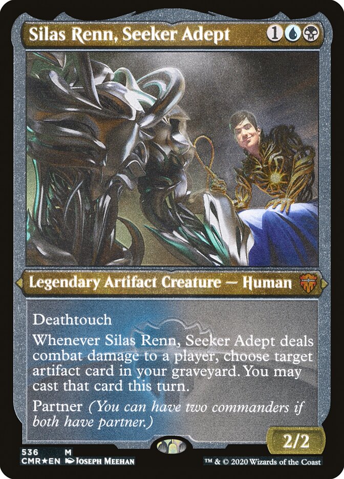 Silas Renn, Seeker Adept (Etched) [Commander Legends] | Chromatic Games