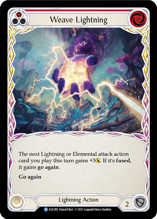 Weave Lightning (Red) [ELE180] (Tales of Aria)  1st Edition Normal | Chromatic Games