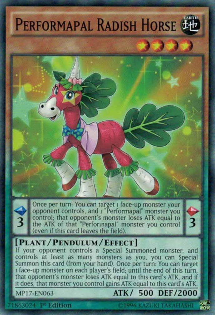 Performapal Radish Horse [MP17-EN063] Common | Chromatic Games