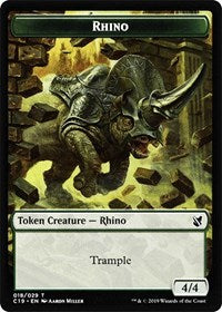 Rhino // Egg Double-Sided Token [Commander 2019 Tokens] | Chromatic Games