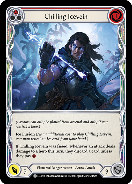 Chilling Icevein (Red) [ELE050] (Tales of Aria)  1st Edition Rainbow Foil | Chromatic Games