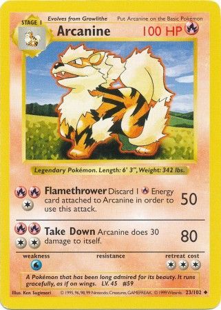 Arcanine [Base Set (Shadowless)] | Chromatic Games