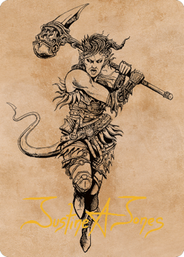 Karlach, Fury of Avernus Art Card (54) (Gold-Stamped Signature) [Commander Legends: Battle for Baldur's Gate Art Series] | Chromatic Games