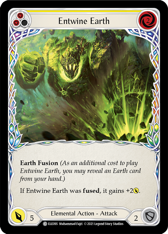 Entwine Earth (Yellow) [ELE095] (Tales of Aria)  1st Edition Rainbow Foil | Chromatic Games