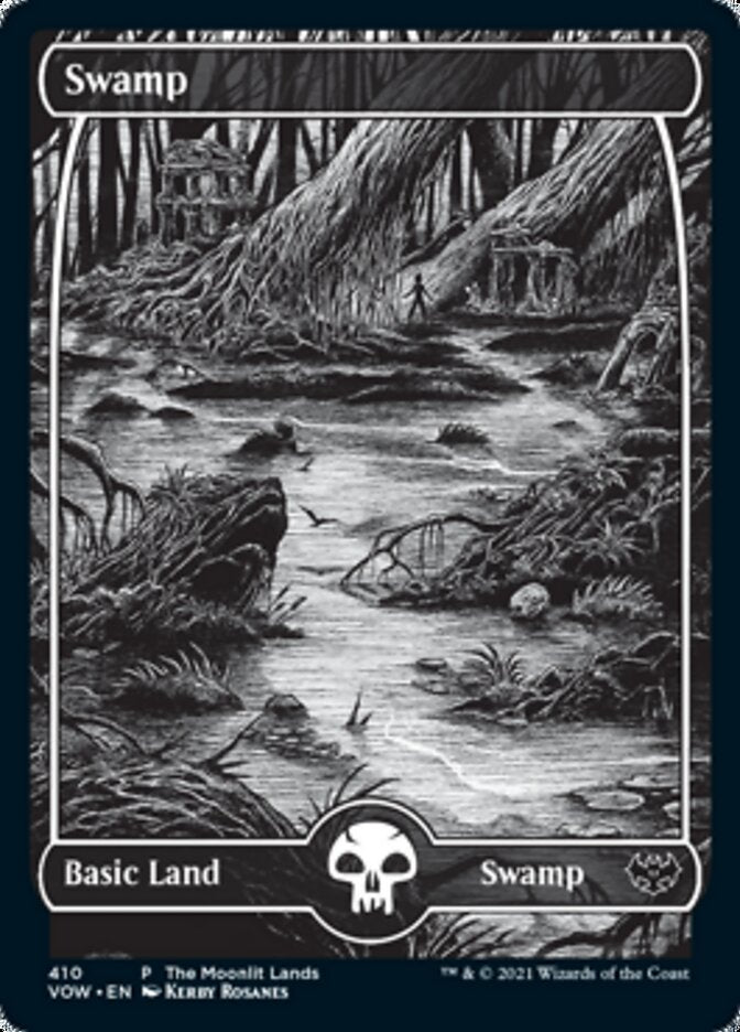 Swamp (The Moonlit Lands) (Foil Etched) [Innistrad: Crimson Vow Promos] | Chromatic Games