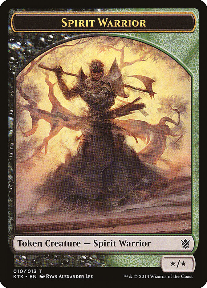 Spirit Warrior Token [Khans of Tarkir Tokens] | Chromatic Games