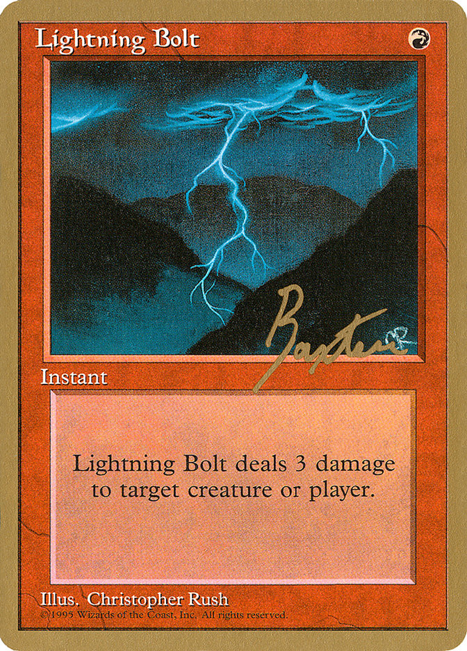 Lightning Bolt (George Baxter) [Pro Tour Collector Set] | Chromatic Games