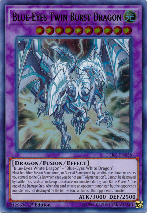 Blue-Eyes Twin Burst Dragon [LCKC-EN058] Ultra Rare | Chromatic Games