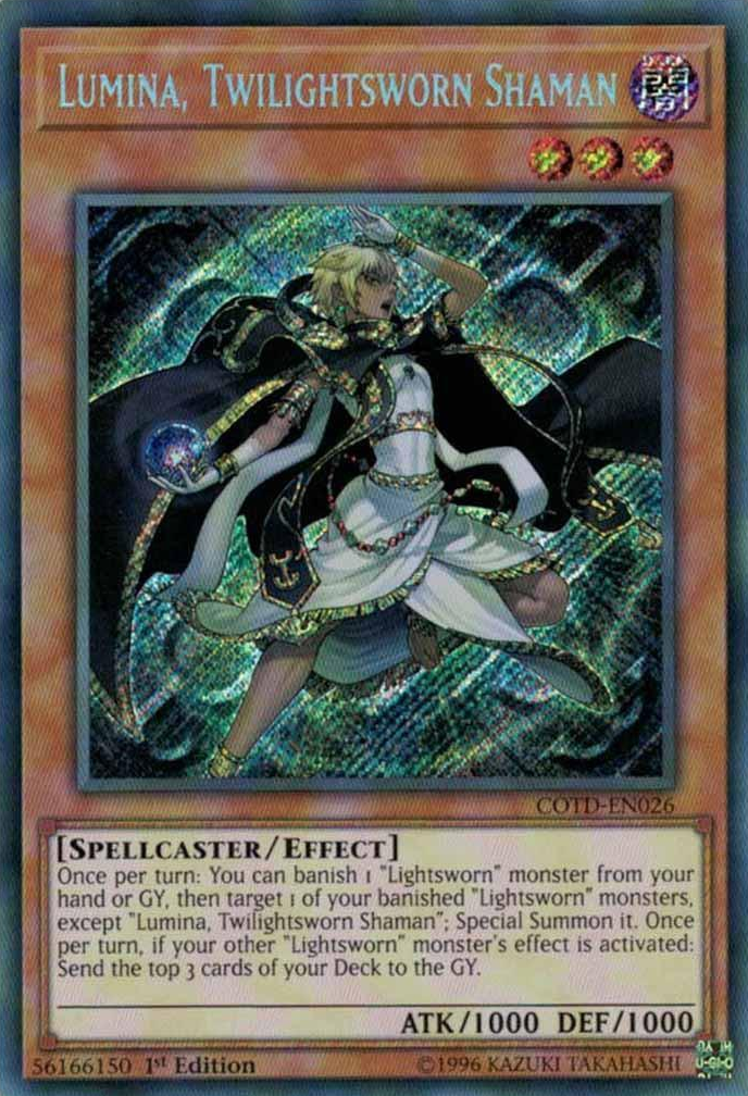 Lumina, Twilightsworn Shaman [COTD-EN026] Secret Rare | Chromatic Games