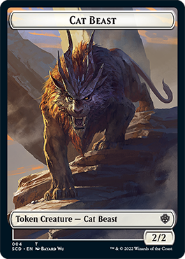 Elf Warrior // Cat Beast Double-Sided Token [Starter Commander Decks] | Chromatic Games