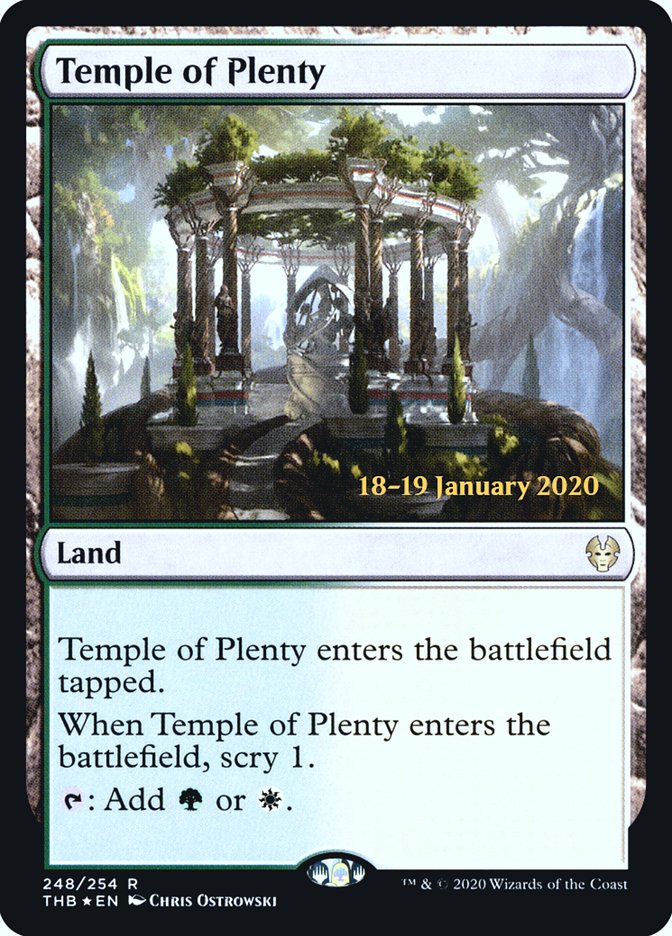 Temple of Plenty [Theros Beyond Death Prerelease Promos] | Chromatic Games