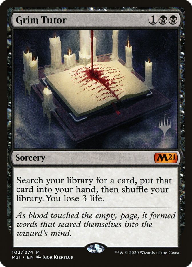 Grim Tutor (Promo Pack) [Core Set 2021 Promos] | Chromatic Games