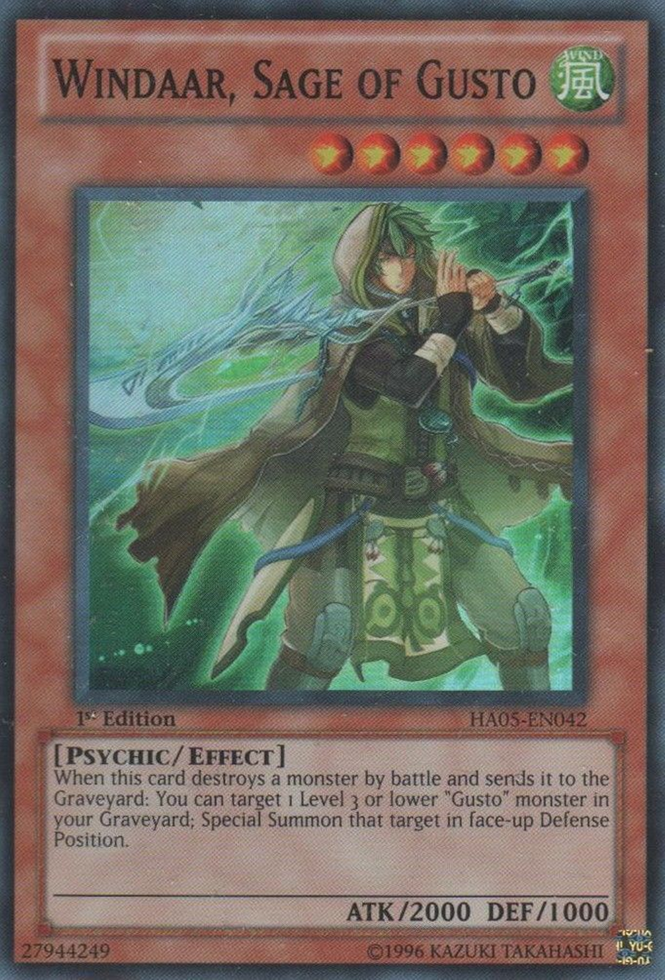 Windaar, Sage of Gusto [HA05-EN042] Super Rare | Chromatic Games