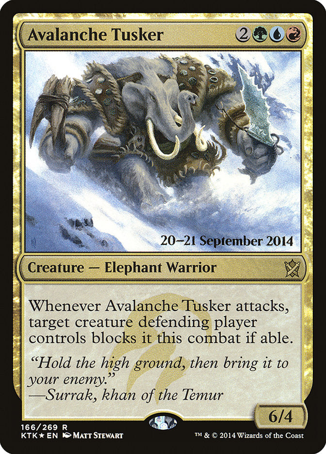 Avalanche Tusker [Khans of Tarkir Prerelease Promos] | Chromatic Games