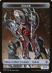 Golem // Zombie Double-Sided Token [Commander Legends Tokens] | Chromatic Games