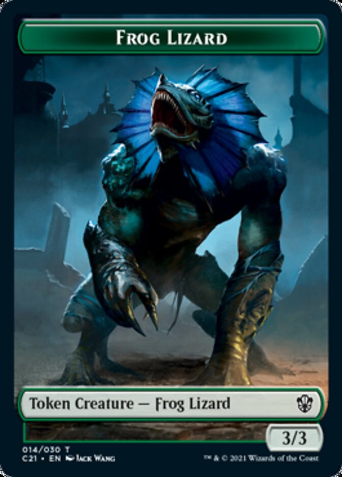 Frog Lizard // Elephant Double-Sided Token [Commander 2021 Tokens] | Chromatic Games