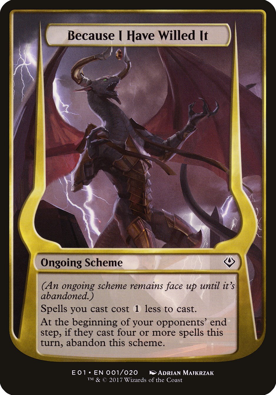 Because I Have Willed It (Schemes) [Archenemy: Nicol Bolas Schemes] | Chromatic Games