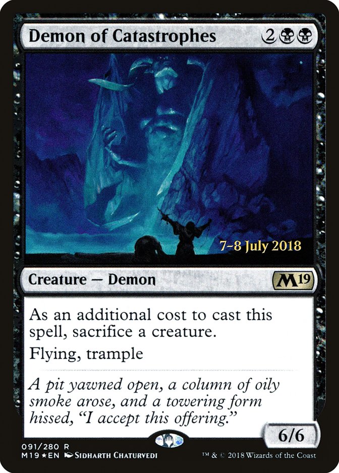 Demon of Catastrophes [Core Set 2019 Prerelease Promos] | Chromatic Games