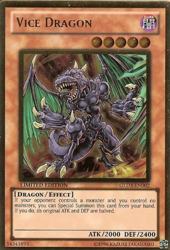 Vice Dragon [GLD3-EN002] Gold Rare | Chromatic Games