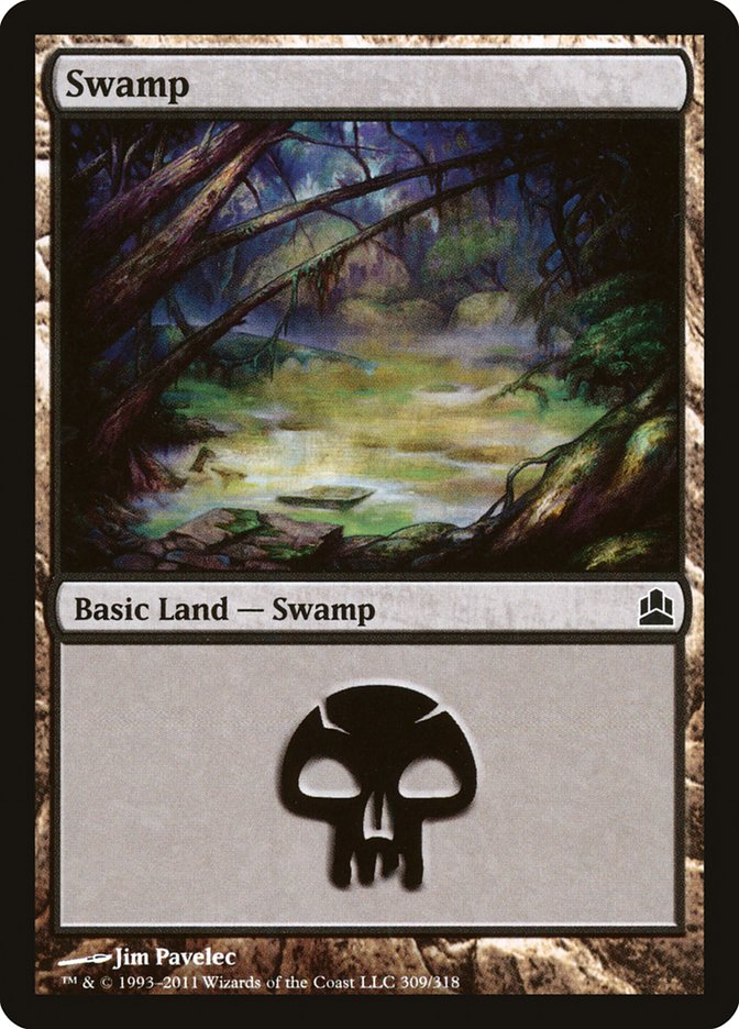 Swamp (309) [Commander 2011] | Chromatic Games