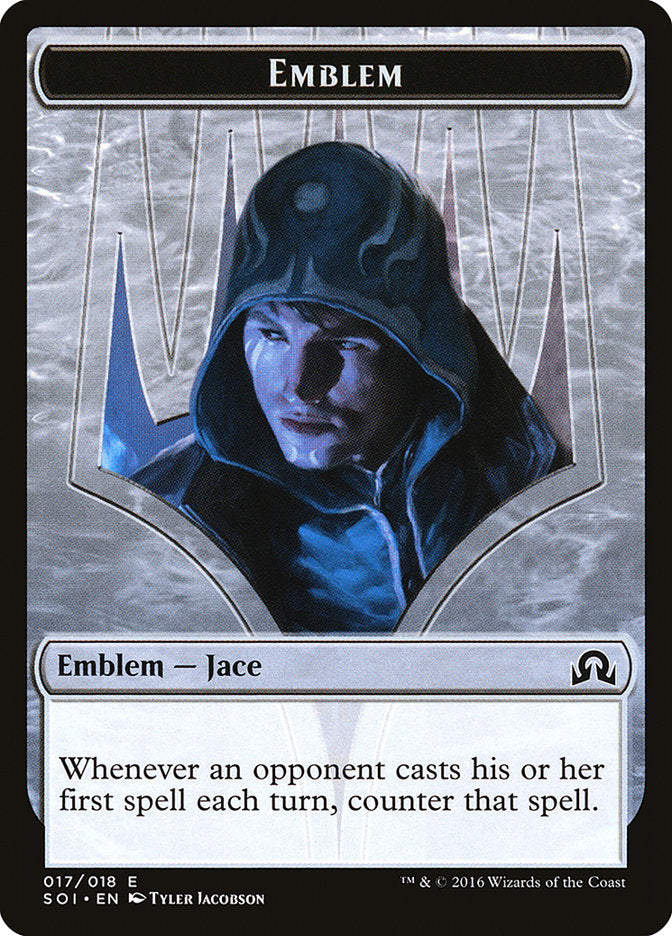 Jace, Unraveler of Secrets Emblem [Shadows over Innistrad Tokens] | Chromatic Games