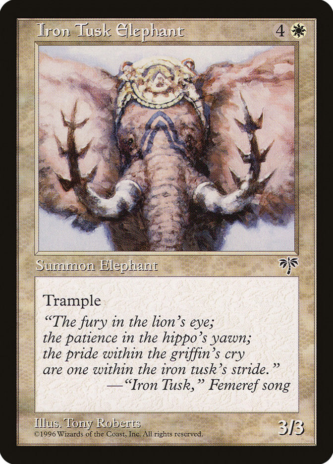 Iron Tusk Elephant [Mirage] | Chromatic Games