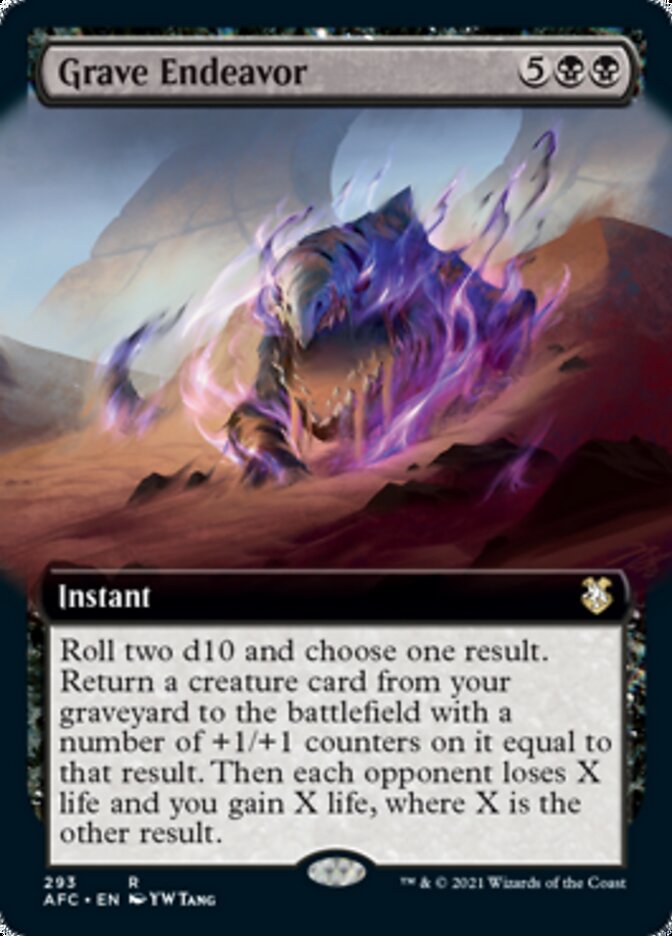 Grave Endeavor (Extended Art) [Dungeons & Dragons: Adventures in the Forgotten Realms Commander] | Chromatic Games