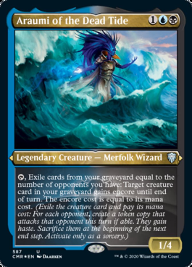 Araumi of the Dead Tide (Etched) [Commander Legends] | Chromatic Games