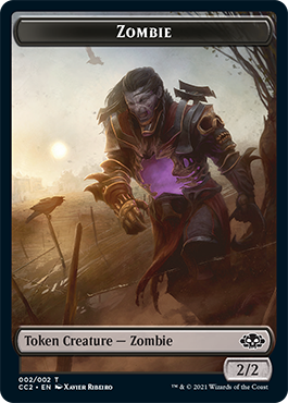 Snake // Zombie Double-Sided Token [Commander Collection: Black Tokens] | Chromatic Games