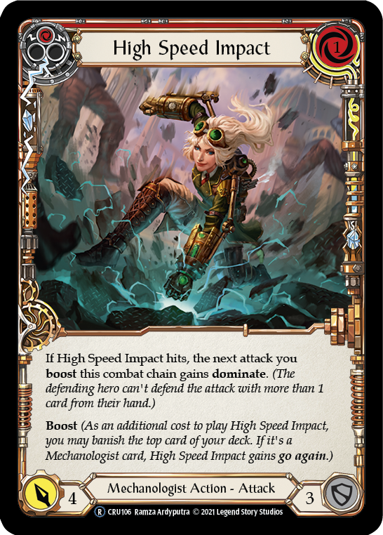 High Speed Impact (Red) [U-CRU106] (Crucible of War Unlimited)  Unlimited Rainbow Foil | Chromatic Games