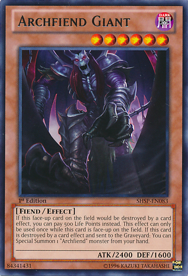 Archfiend Giant [SHSP-EN083] Rare | Chromatic Games