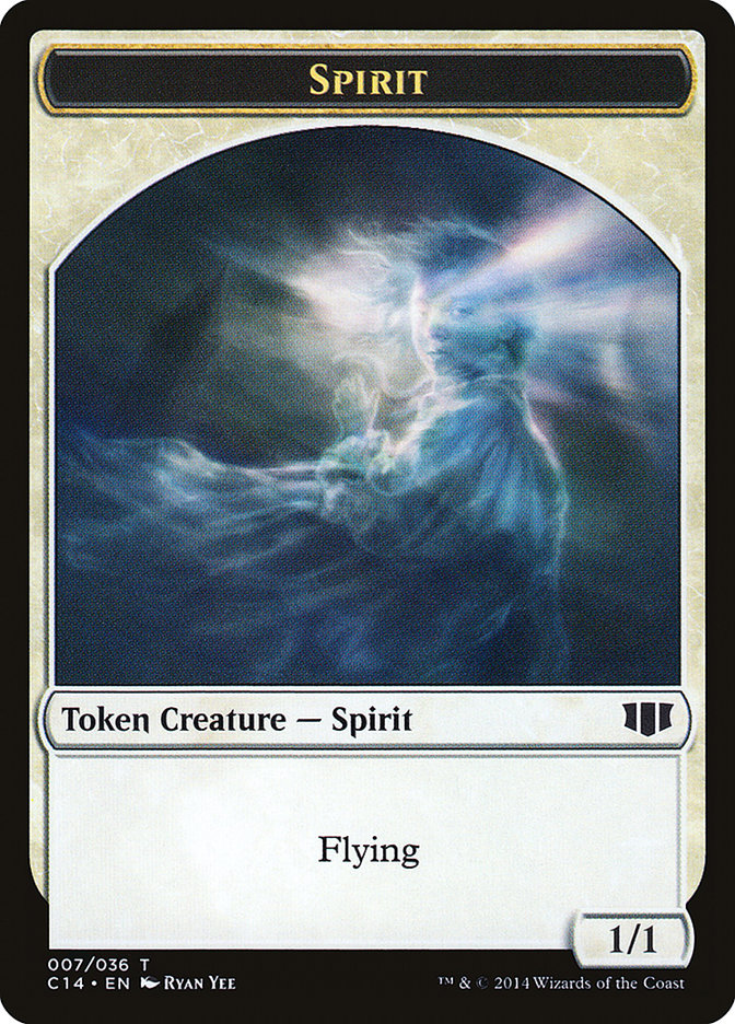 Soldier // Spirit Double-Sided Token [Commander 2014 Tokens] | Chromatic Games