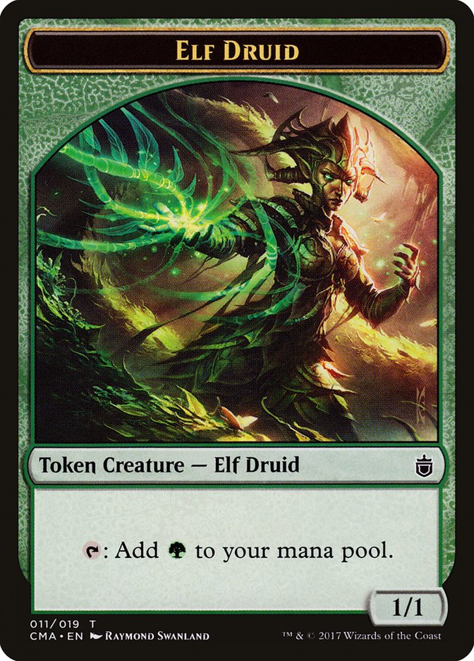 Elf Druid Token [Commander Anthology Tokens] | Chromatic Games