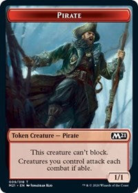 Pirate // Weird Double-Sided Token [Core Set 2021 Tokens] | Chromatic Games