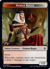 Human Rogue // Food (18) Double-Sided Token [Throne of Eldraine Tokens] | Chromatic Games