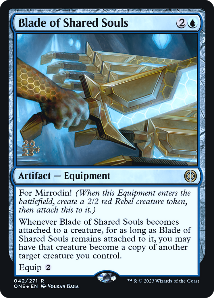 Blade of Shared Souls [Phyrexia: All Will Be One Prerelease Promos] | Chromatic Games